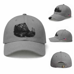 Mother Road Adventure Graphic Baseball Cap Vintage Route Highway 66 Bridge TS12 Baseball Cap Universal Fit Sport Gray Print Your Wear