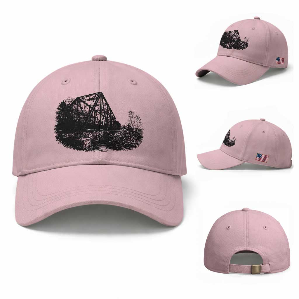 Mother Road Adventure Graphic Baseball Cap Vintage Route Highway 66 Bridge TS12 Baseball Cap Universal Fit Light Pink Print Your Wear
