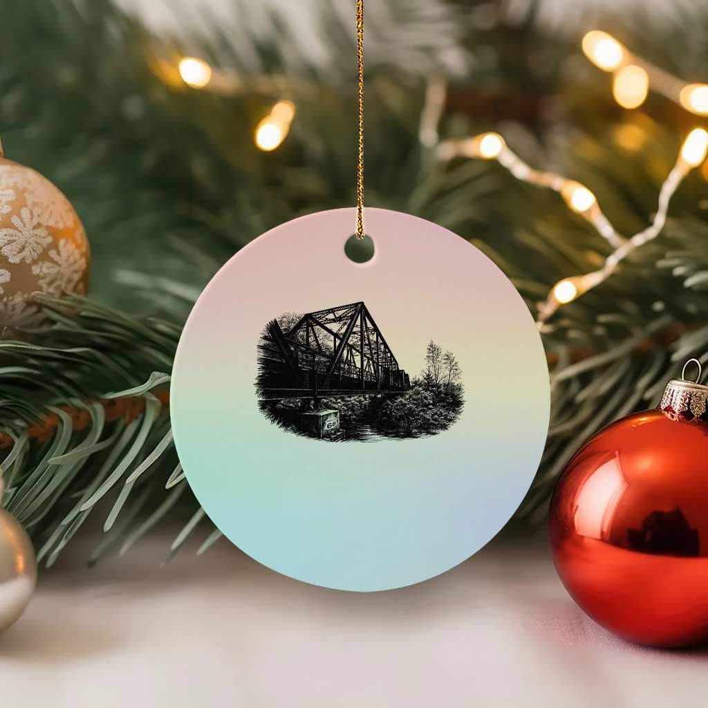 Mother Road Adventure Graphic Ceramic Ornament Vintage Route Highway 66 Bridge TS12 1pc Pastel Print Your Wear