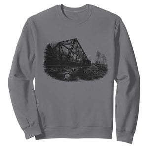 Mother Road Adventure Graphic Sweatshirt Vintage Route Highway 66 Bridge TS12 Charcoal Print Your Wear