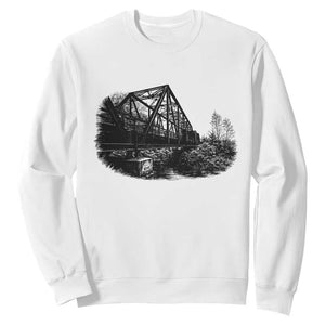 Mother Road Adventure Graphic Sweatshirt Vintage Route Highway 66 Bridge TS12 White Print Your Wear
