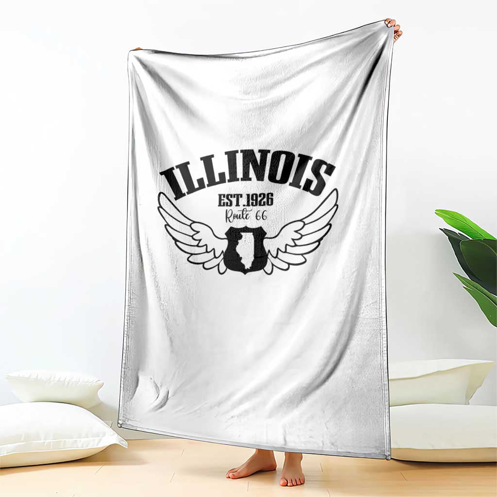 Illinois Route Highway 66 Souvenir Throw Blanket Open Road Adventure TS12 Print Your Wear
