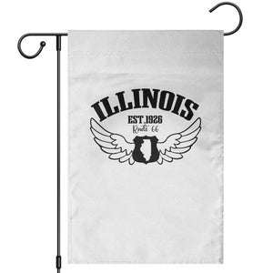 Illinois Route Highway 66 Souvenir Garden Flag Open Road Adventure TS12 White Print Your Wear