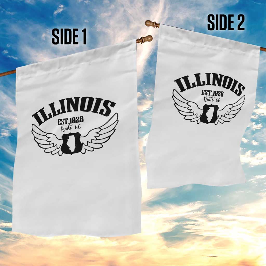 Illinois Route Highway 66 Souvenir Garden Flag Open Road Adventure TS12 Print Your Wear