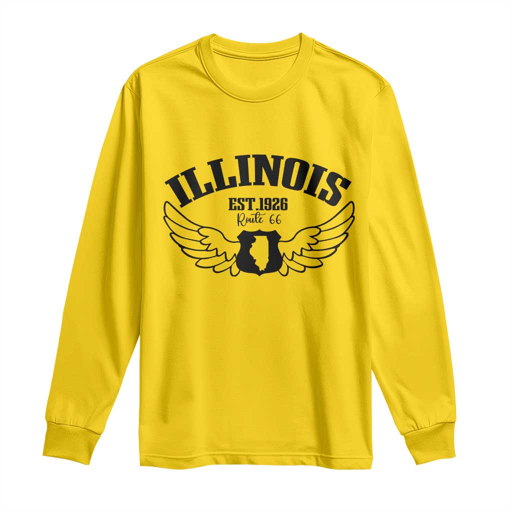 Illinois Route Highway 66 Souvenir Long Sleeve Shirt Open Road Adventure TS12 Daisy Print Your Wear