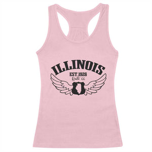 Illinois Route Highway 66 Souvenir Racerback Tank Top Open Road Adventure TS12 Light Pink Print Your Wear