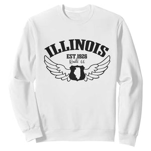 Illinois Route Highway 66 Souvenir Sweatshirt Open Road Adventure TS12 White Print Your Wear