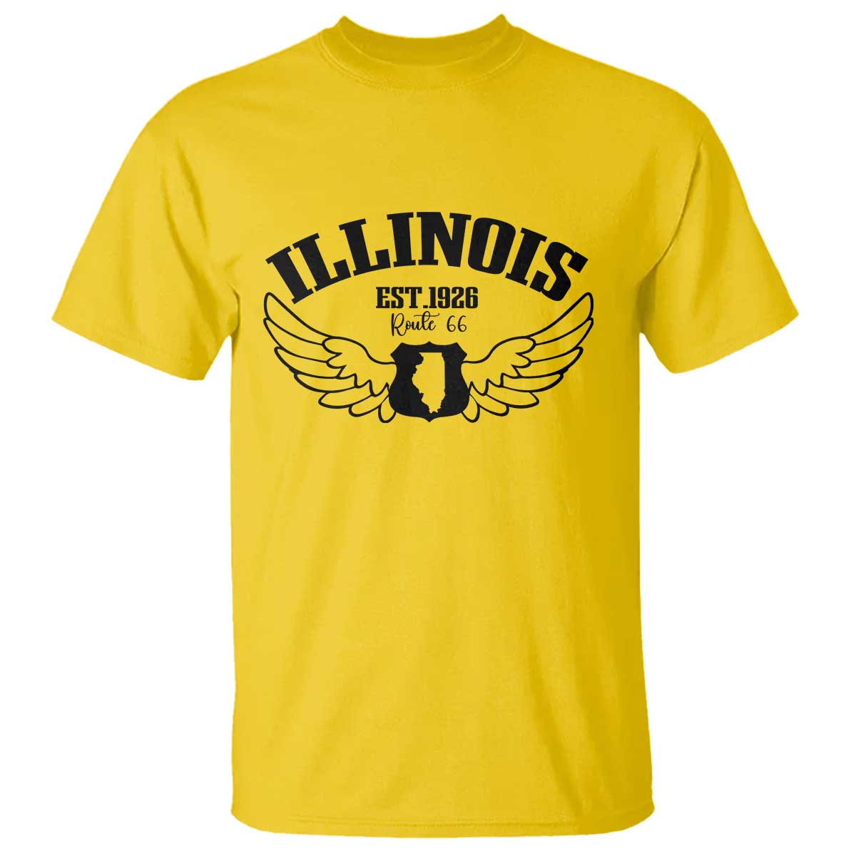 Illinois Route Highway 66 Souvenir T Shirt Open Road Adventure TS12 Daisy Print Your Wear