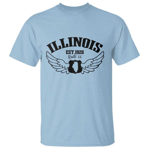 Illinois Route Highway 66 Souvenir T Shirt Open Road Adventure TS12 Light Blue Print Your Wear