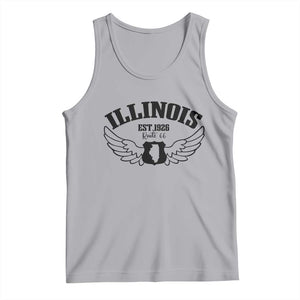 Illinois Route Highway 66 Souvenir Tank Top Open Road Adventure TS12 Athletic Heather Print Your Wear