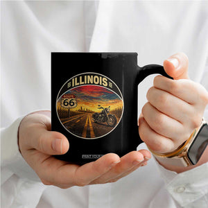 Illinois Route Highway 66 Motorcycle Coffee Mug Road Trip Adventure TS12 Print Your Wear