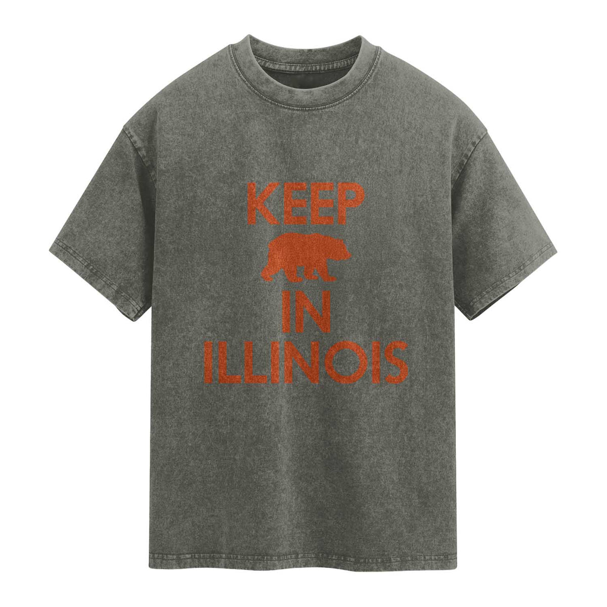 Keep Bear In Illinois CFB Washed Cotton T-Shirt Chicago Pride Gift