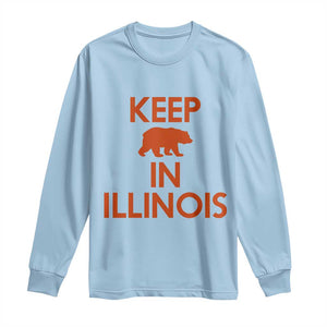 Keep Bear In Illinois CFB Long Sleeve Shirt Chicago Pride Gift TS12 Light Blue Print Your Wear