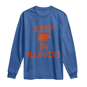 Keep Bear In Illinois CFB Long Sleeve Shirt Chicago Pride Gift TS12 Royal Blue Print Your Wear