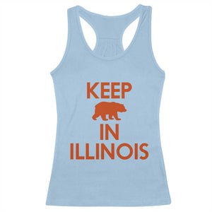 Keep Bear In Illinois CFB Racerback Tank Top Chicago Pride Gift TS12 Light Blue Print Your Wear