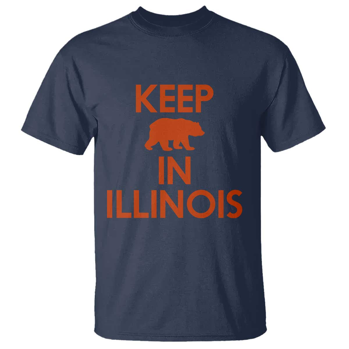 Keep Bear In Illinois CFB T Shirt Chicago Pride Gift TS12 Navy Print Your Wear