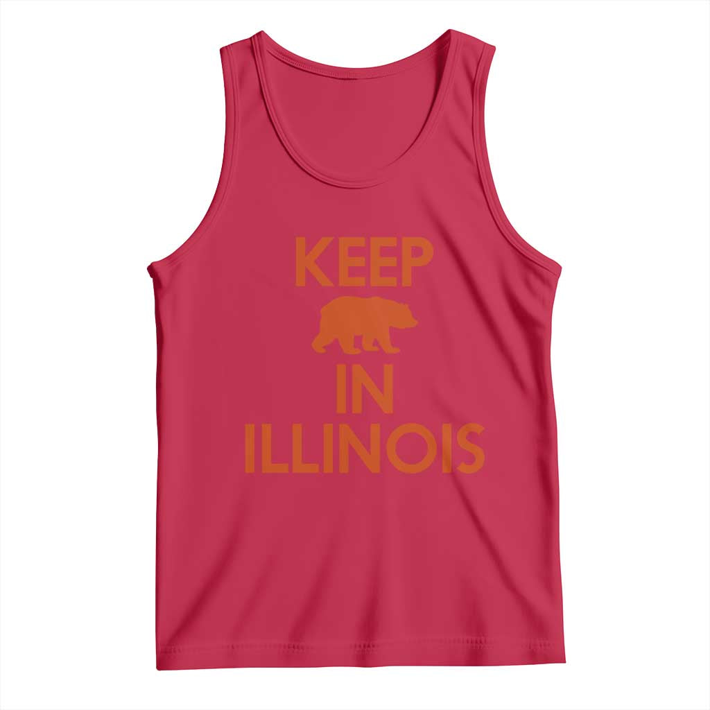 Keep Bear In Illinois CFB Tank Top Chicago Pride Gift TS12 Red Print Your Wear
