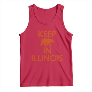 Keep Bear In Illinois CFB Tank Top Chicago Pride Gift TS12 Red Print Your Wear