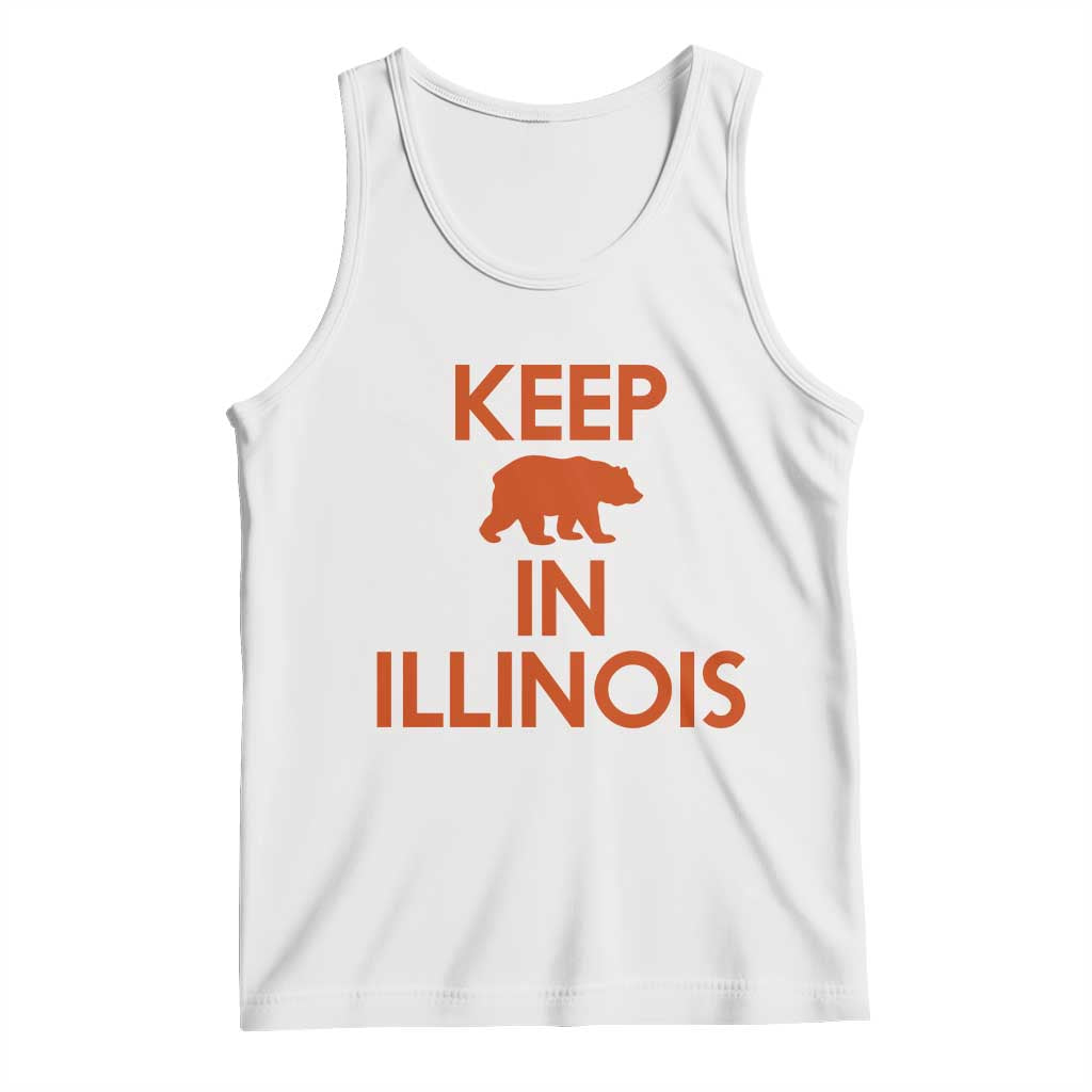 Keep Bear In Illinois CFB Tank Top Chicago Pride Gift TS12 White Print Your Wear