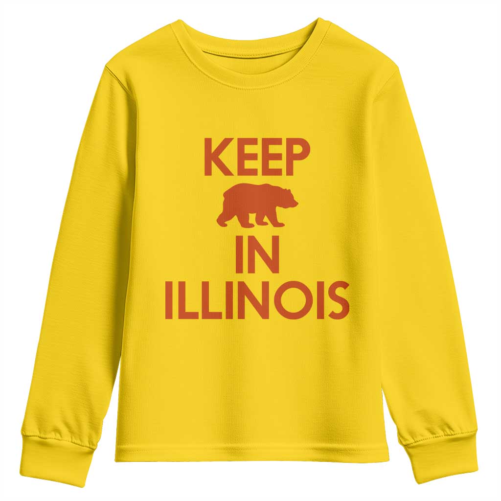 Keep Bear In Illinois CFB Youth Sweatshirt Chicago Pride Gift TS12 Daisy Print Your Wear