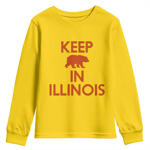 Keep Bear In Illinois CFB Youth Sweatshirt Chicago Pride Gift TS12 Daisy Print Your Wear