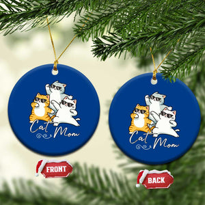 Cat Mom Ceramic Ornament Three Cool Cats with Sunglasses TS12 1pc Blue Print Your Wear