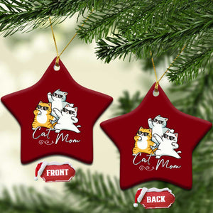 Cat Mom Ceramic Ornament Three Cool Cats with Sunglasses TS12 Print Your Wear