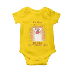 Its Fine I am Fine Everything is Fine Funny Cat Lover Baby Onesie TS12 Daisy Print Your Wear