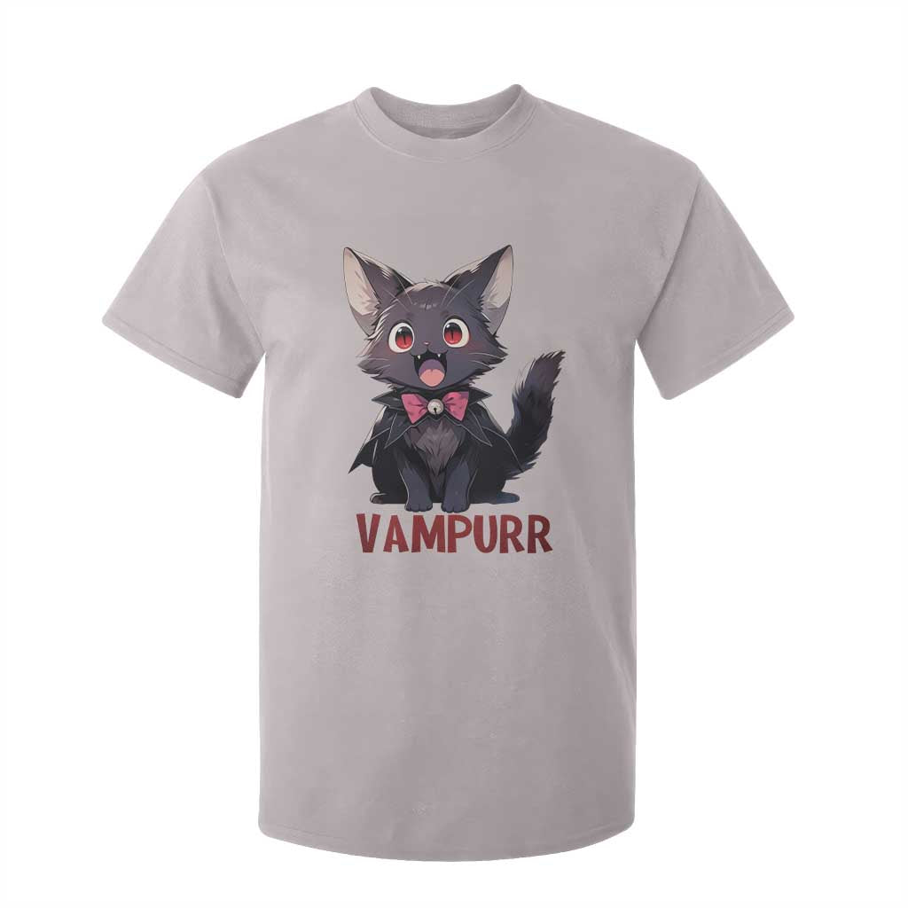 Halloween Black Vampire Cat T Shirt For Kid Vampurr Cute Kitty Lover TS12 Ice Gray Print Your Wear