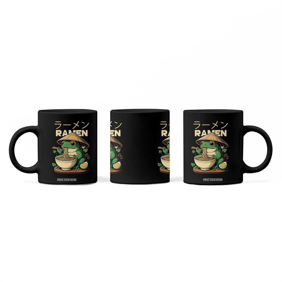Frog Eating Ramen Coffee Mug Funny Japanese Food Lover Anime TS12 Print Your Wear