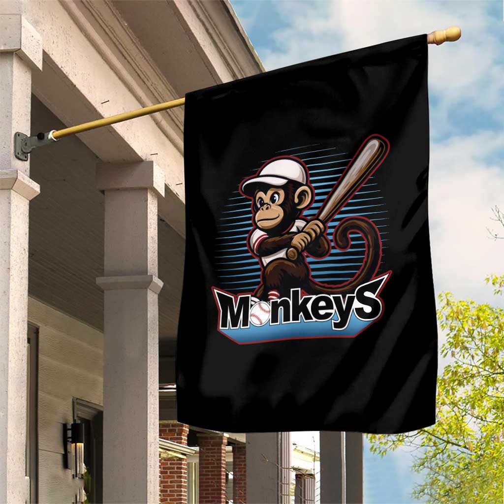 Funny Chimpanzee Swinging Bat Baseball Garden Flag Sport Humor Gift TS12 Print Your Wear