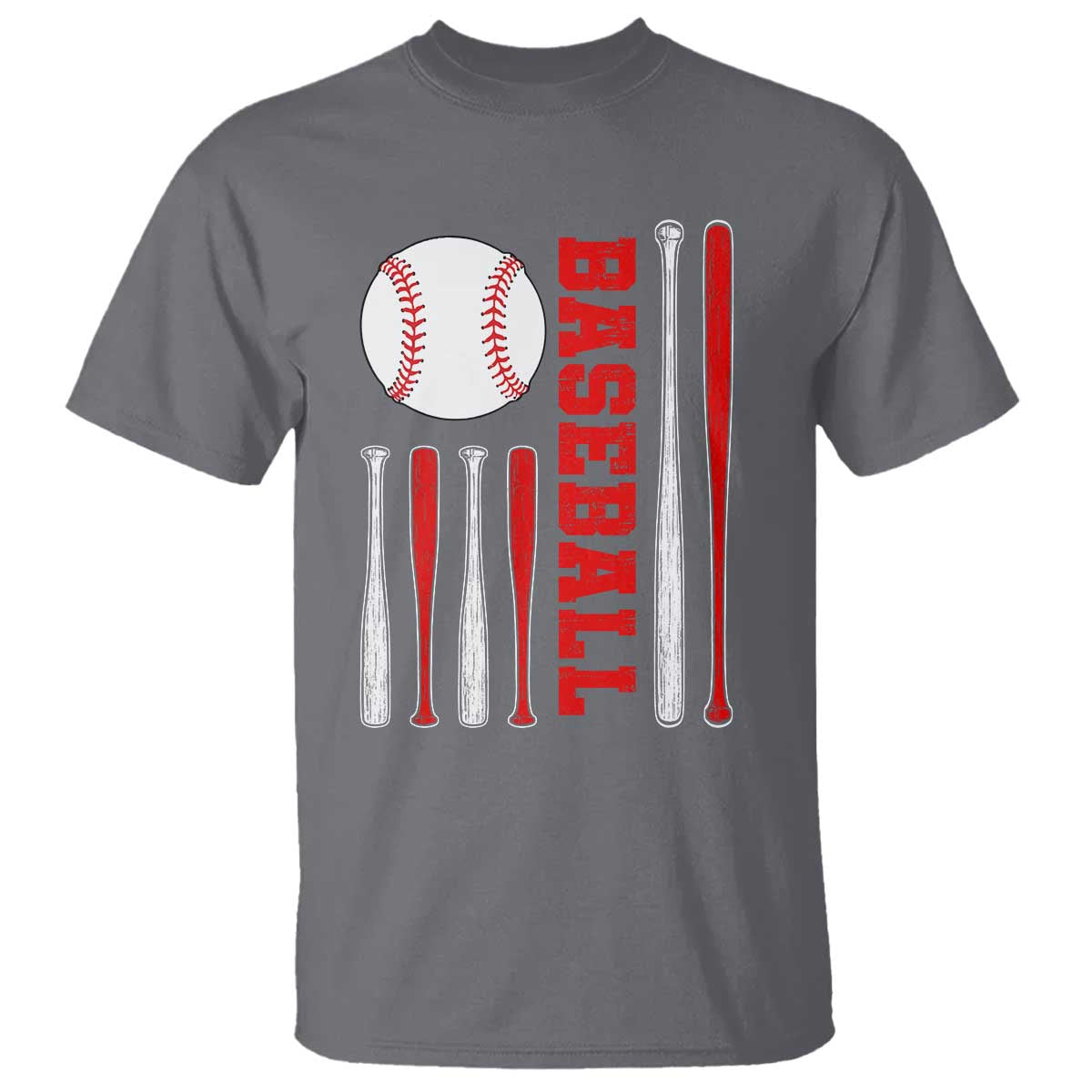 Patriotic Baseball American Flag T Shirt Sports Lover Gift TS12 Charcoal Print Your Wear