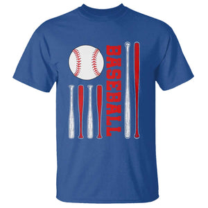 Patriotic Baseball American Flag T Shirt Sports Lover Gift TS12 Royal Blue Print Your Wear