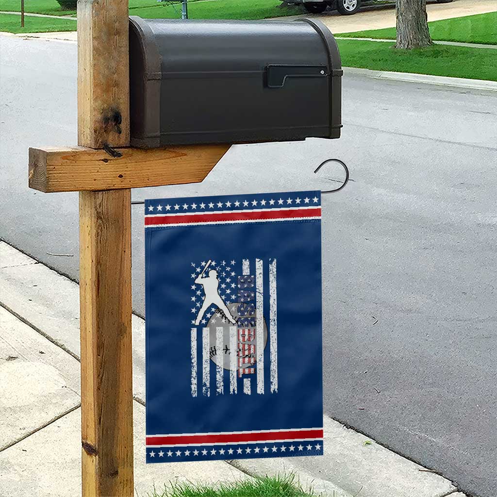 Patriotic Baseball Lover Garden Flag USA American Flag Gift TS12 Classic Blue Red Print Your Wear
