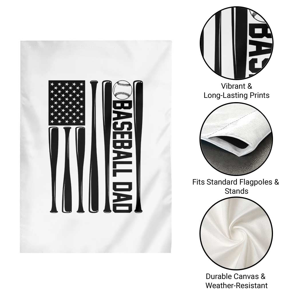 Baseball Dad Patriotic Garden Flag USA American Flag Gift TS12 Print Your Wear