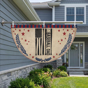 Baseball Dad Patriotic Fan Flag USA American Flag Gift TS12 2pcs pack Laurel Tan Print Your Wear