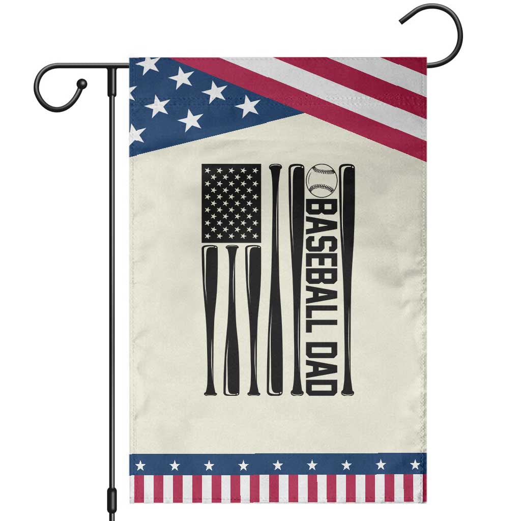Baseball Dad Patriotic Garden Flag USA American Flag Gift TS12 Modern Beige Blue Print Your Wear