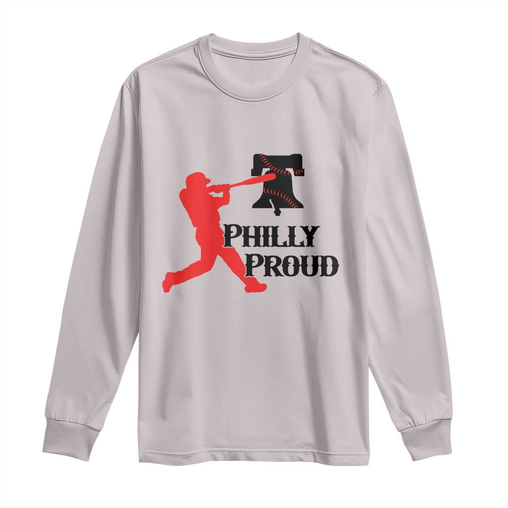 Baseball Lover Long Sleeve Shirt Vintage Liberty Bell Philly Proud TS12 Ice Gray Print Your Wear