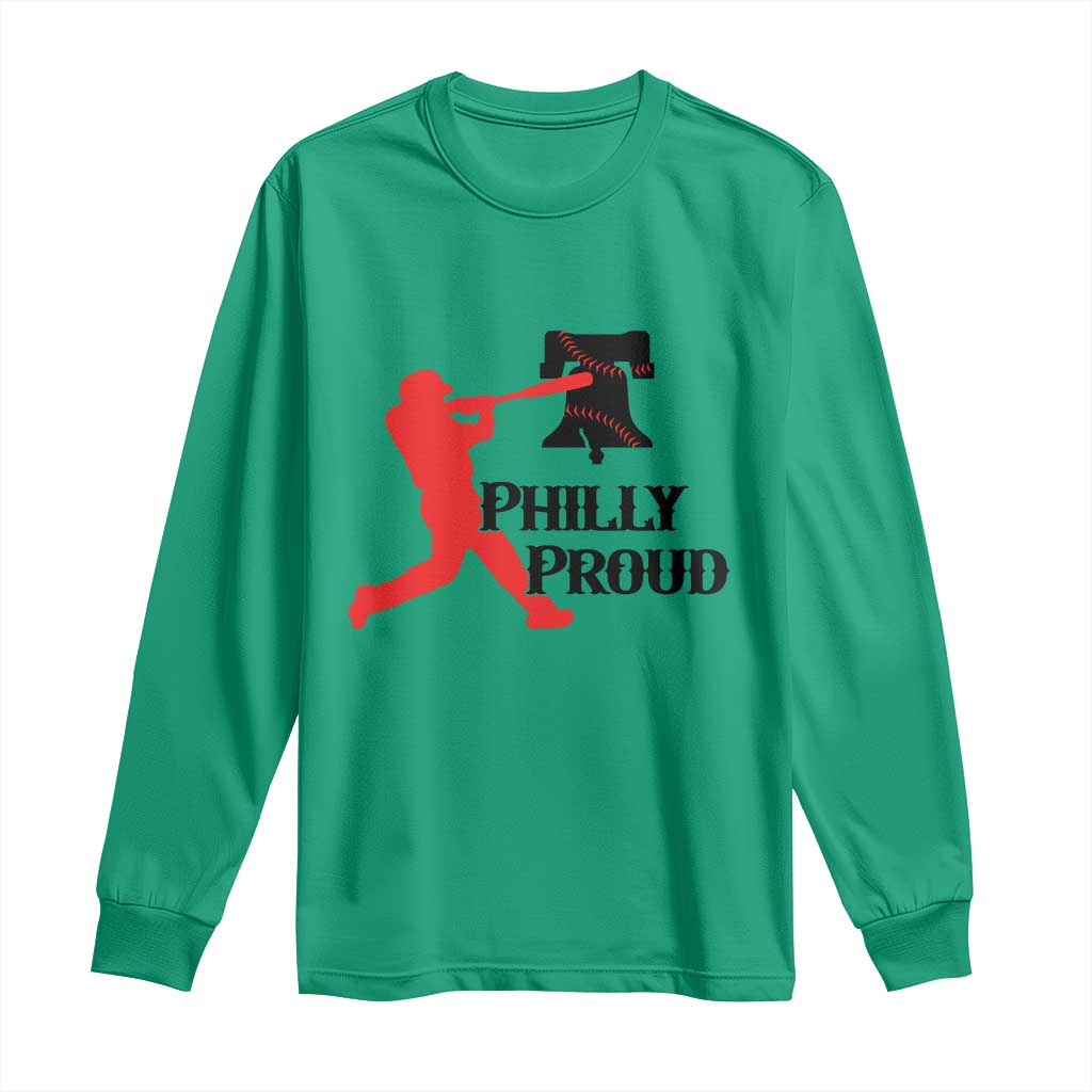 Baseball Lover Long Sleeve Shirt Vintage Liberty Bell Philly Proud TS12 Irish Green Print Your Wear