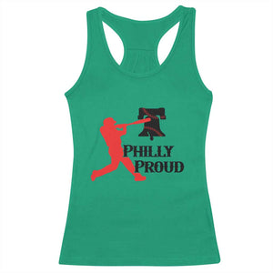 Baseball Lover Racerback Tank Top Vintage Liberty Bell Philly Proud TS12 Irish Green Print Your Wear