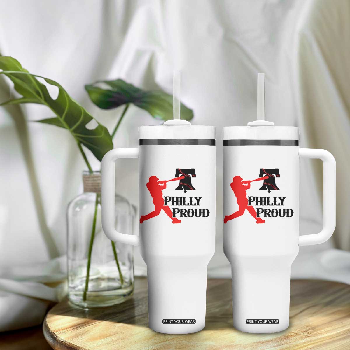 Baseball Lover Tumbler With Handle Vintage Liberty Bell Philly Proud TS12 Print Your Wear