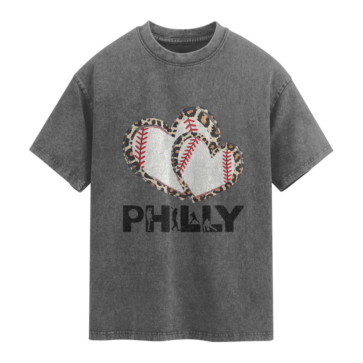 Funny Vintage Philly Baseball Washed Cotton T-Shirt Sport Humor Gift