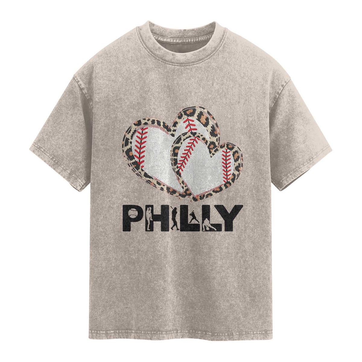 Funny Vintage Philly Baseball Washed Cotton T-Shirt Sport Humor Gift