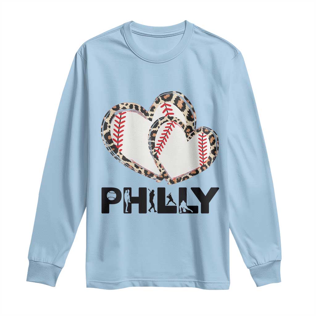 Funny Vintage Philly Baseball Long Sleeve Shirt Sport Humor Gift TS12 Light Blue Print Your Wear