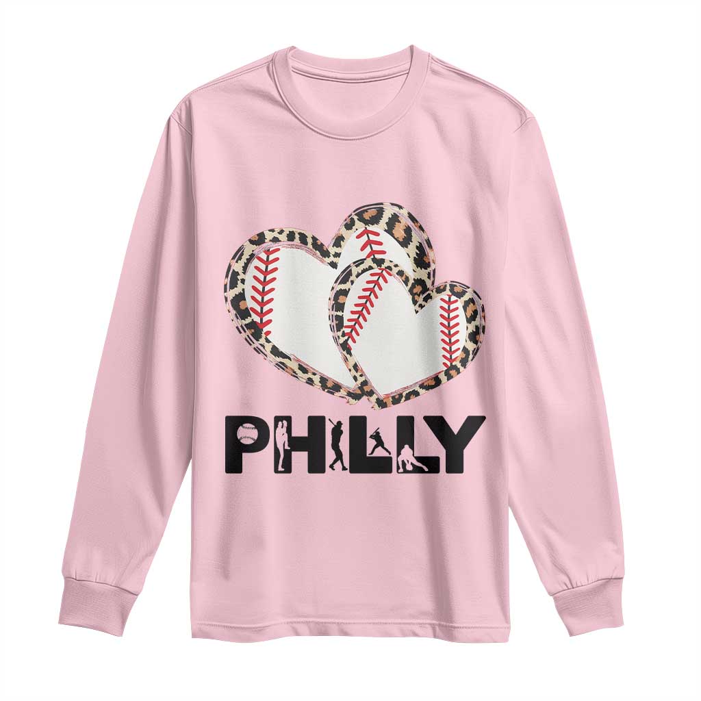 Funny Vintage Philly Baseball Long Sleeve Shirt Sport Humor Gift TS12 Light Pink Print Your Wear
