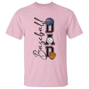 Baseball Dad T Shirt Funny Sports Papa Life Lover TS12 Light Pink Print Your Wear