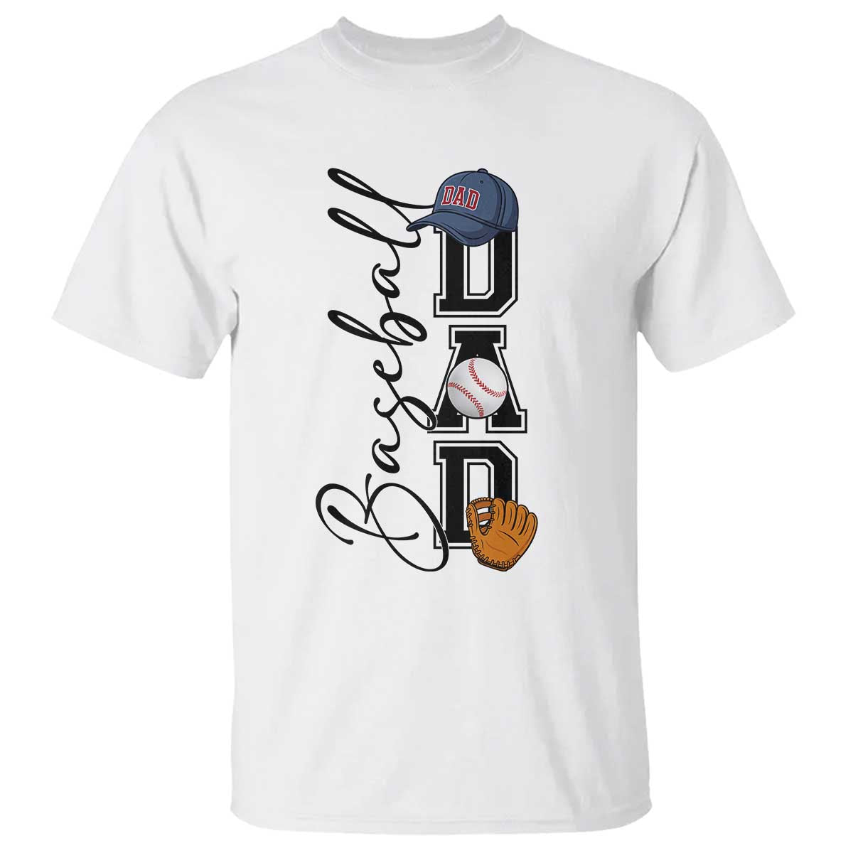 Baseball Dad T Shirt Funny Sports Papa Life Lover TS12 White Print Your Wear