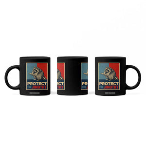 Protect The Jimothy Coffee Mug Funny Retro Trash Panda Animal Lover Meme TS12 Print Your Wear