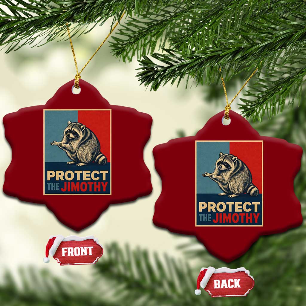 Protect The Jimothy Ceramic Ornament Funny Retro Trash Panda Animal Lover Meme TS12 Print Your Wear