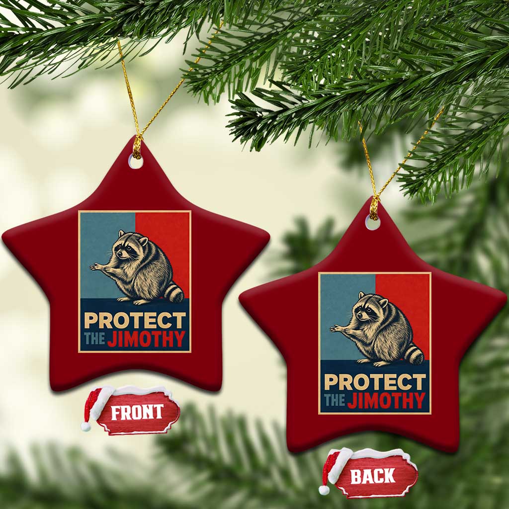 Protect The Jimothy Ceramic Ornament Funny Retro Trash Panda Animal Lover Meme TS12 Print Your Wear